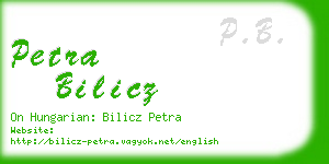 petra bilicz business card